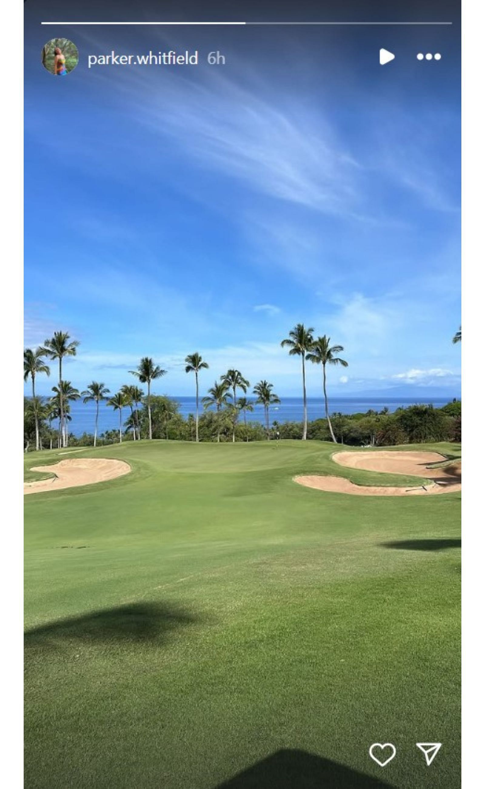 Afternoon at the golf course with the James family (via Instagram/@parker.whitfield)